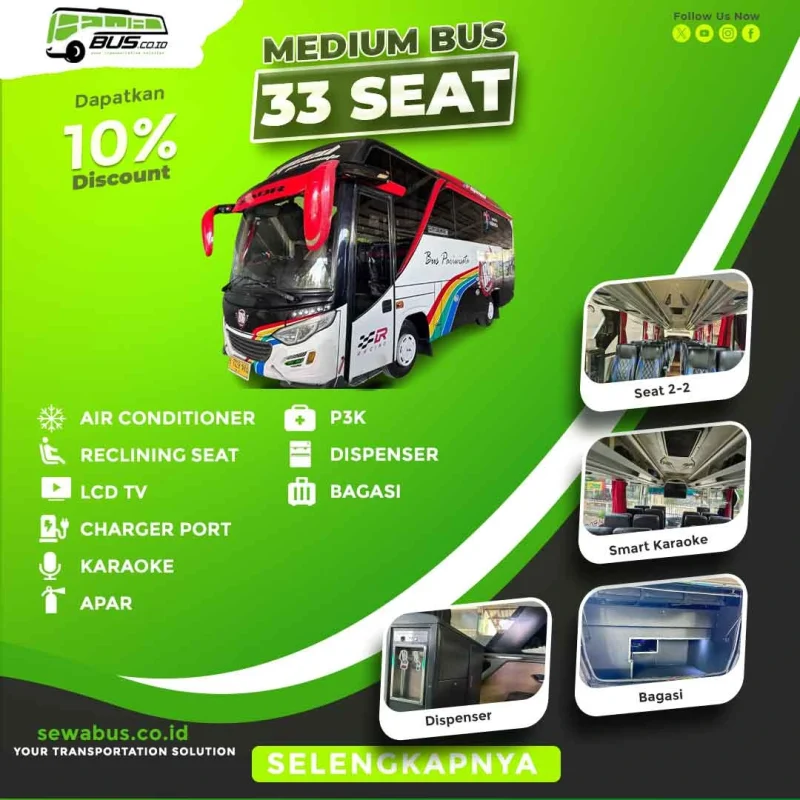 sewa bus medium 33 seat