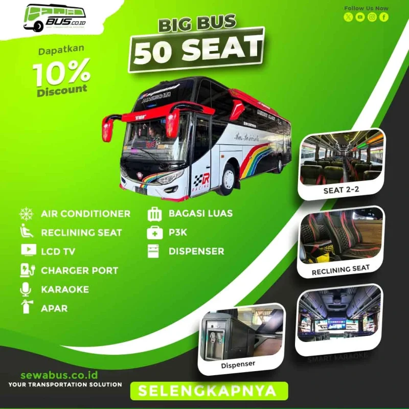 Sewa big bus 50 seat