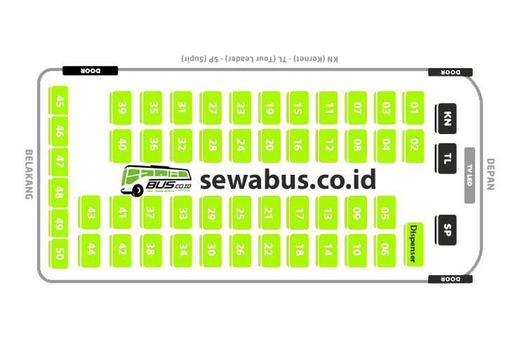 Denah tempat duduk seat 50